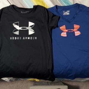 Set of Youth Large Under armor girls tops